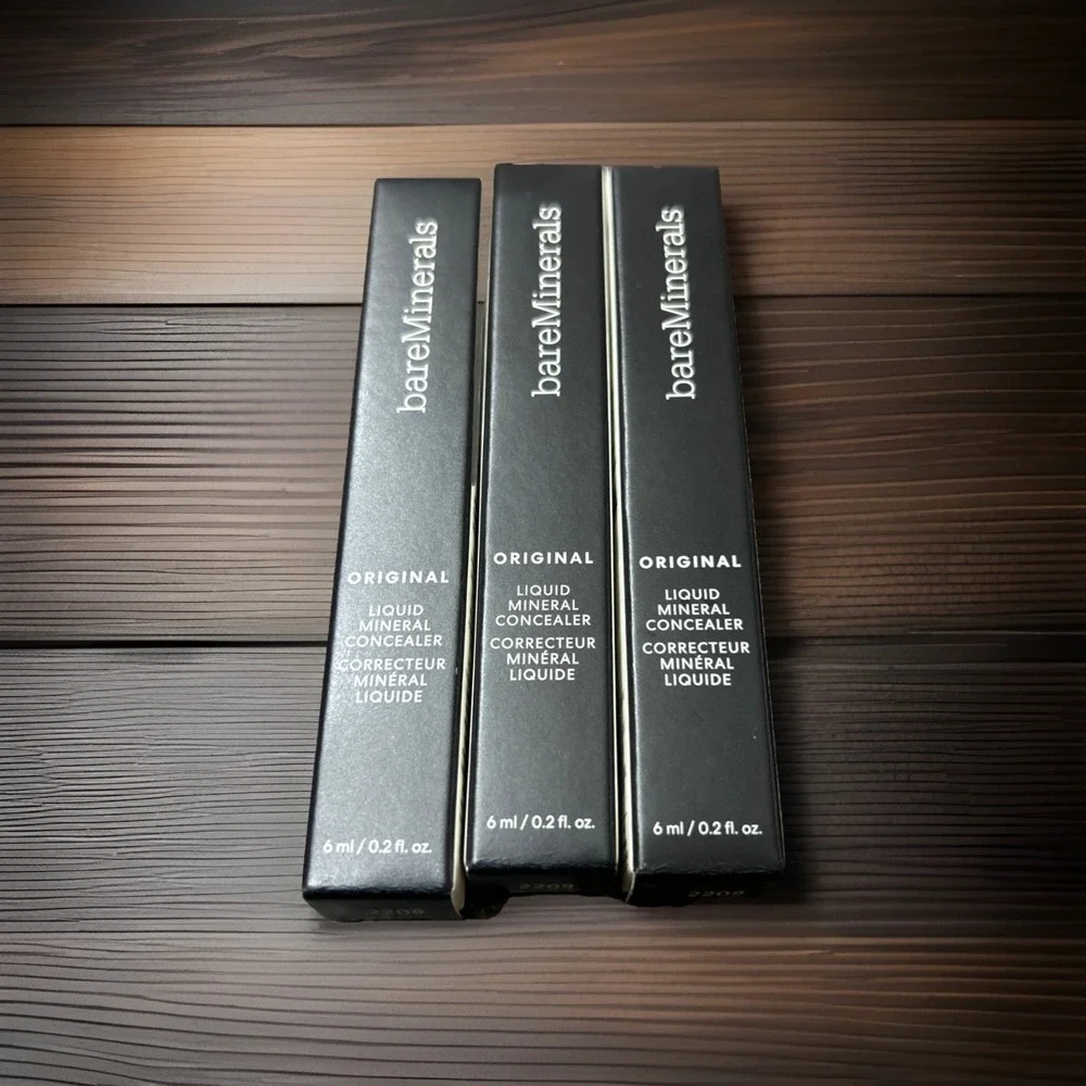 BareMinerals ~ Original Liquid Mineral Concealer Fair 1W Full Size Lot Of THREE